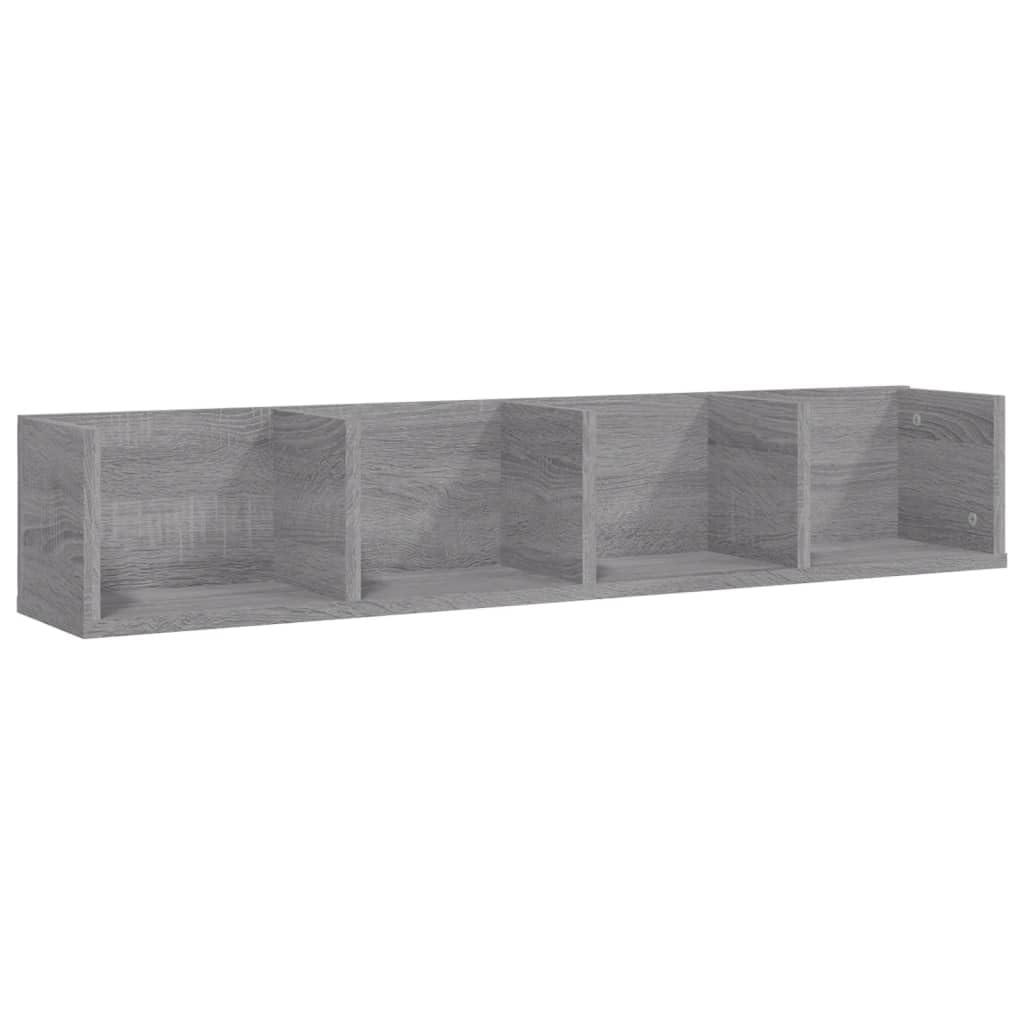 vidaXL Mensola a Muro CD Grigio Sonoma 100x18x18 cm Legno Multistrato, mensola Muro Porta CD, mensola pensile, scaffale a Muro, mensola a Parete
