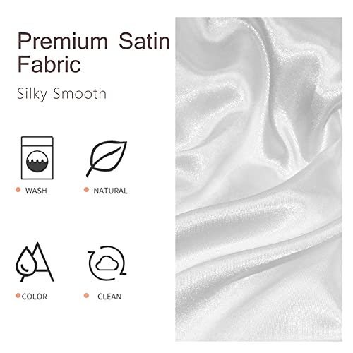 BlessLiving Kids Animals Satin Pillowcases Set of 2 - Nursery Baby Pattern Pillow Shams for Hair and Skin, Satin Girls Boys Pillow Covers with Envelope Closure (Standard(20''x26''))