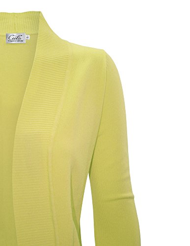 Image of Cielo Women's Solid Basic Open Front Pockets Knit Sweater Cardigan