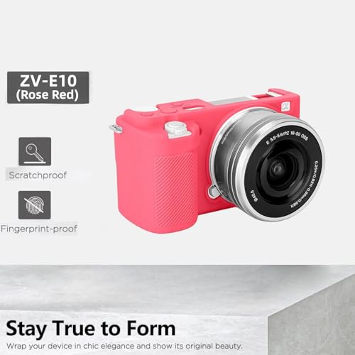 Funda de silicona para cámara Sony ZV-E10 rosa miniatura 7