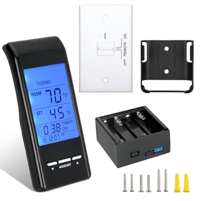 Casmer Smart Fireplace Remote Control, Fit skytech,Ambient,Majestic,Napoleon Fireplaces,Replace 5301 3001,Child Protection,Timing Function,Touch Screen,Control Millivolt Valve,3 YR GNTEE,Not Battery