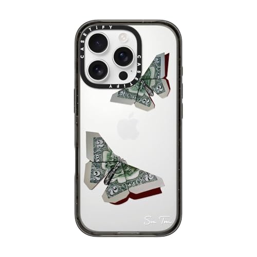 Coque premium iPhone 16 Pro CASETiFY Impact noire transparente