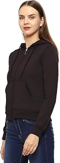 Generic Women's Polyfleece Cotton Winter Full Sleeves Zipper Jacket Sweatshirt