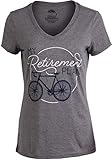 My Retirement Plan (Bicycle) | Funny Cycling Bike Joke V-Neck T-Shirt for Women-(Vneck,L)