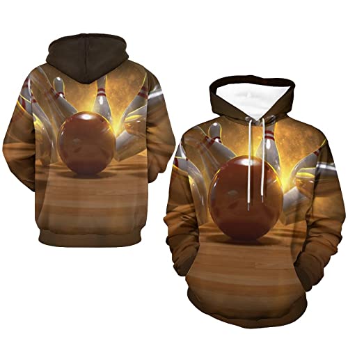 Foto von Hoodie Für Erwachsene Bowling-Kugeln Sweatshirts Hoody Mit Tasche Für Herren Damen