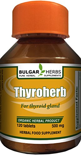 Thyroid Support Supplement from Bulgar Herbs. Organic Herbal Product to Support The Thyroid Gland Function (Premium Quality) Metabolism, Energy and Focus Formula - 100 Tablets, 500 mg.