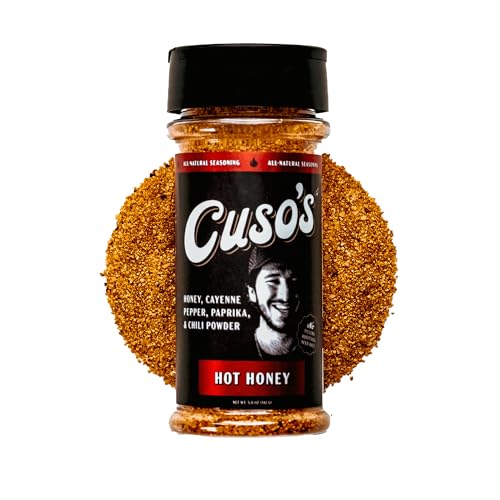 Cuso's Hot Honey BBQ Seasoning Rub - All-Purpose Spice Blend for Meat, Chicken, Pork - Hot Rub for Grilling, Smoking &amp; Cooking - 5 oz Bottle, 1 Count BBQ Spice