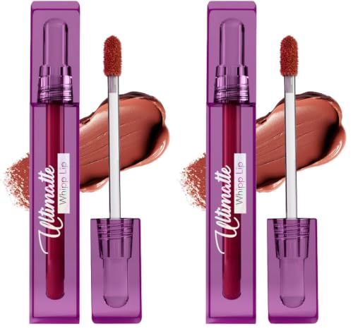 Image of Blue Heaven Ultimatte Whipp Lip Liquid Lipstick Waterproof Infused with Cocoa Butter & Rosehip Oil | Hydrating | Airy Mousse Texture | Soft Matte Finish | Intensely Pigmented | Choco Whipp | 3 ML