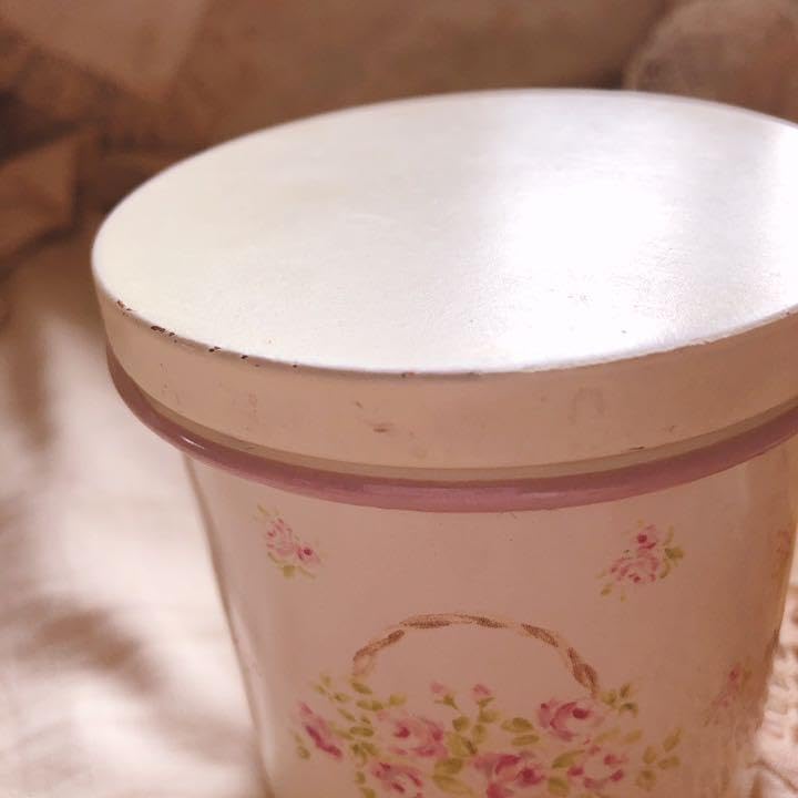 イマンローズバスケットホーローキャニスターマニーローズ薔薇フレンチカントリー