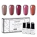 Produktbild Elite99 Nude Serie Gellack Set Nude Farben Gel Nagellack Nude UV Nagellack Set Nagellack Geschenk Kit UV Soak Off Gel mit Geschenk Box Set 7ML 5PCS CH003