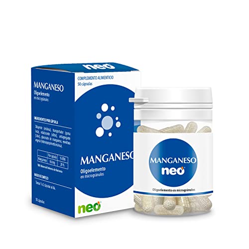Neo | Manganeso | 50 Cápsulas | Oligoelemento Esencial | Ayuda A Fortalecer Dientes Y Huesos | Mejora Los Síntomas De La Alergia