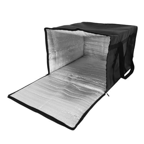 LALADEFIEE Isolierte Lebensmitteltasche Mit Griffen Faltbare Kühltasche Für Pizza Und Catering Für Heiße Und Kalte Speisen Wiederverwendbar Und Langlebig Für Picknicks Und Lieferungen