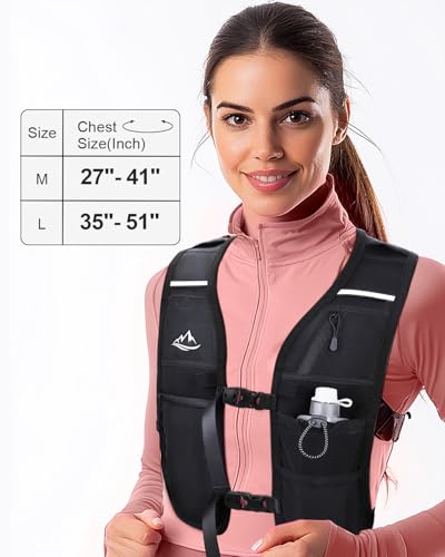 ISEYOU Running Vest for Women Men, Reflective Hydration Vest with Adjustable Waistband & Phone Pocket, Lightweight Breathable Running Water Vest for Jogging Hiking Trail Cycling and Marathon Race - image 7