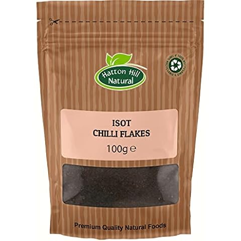 Isot (Urfa) Chilli Flakes 100g by Hatton Hill | Urfa Pepper, Mildly Hot, Gourmet Choice, Smoky, Good for Marinade Meat & Chicken Cover