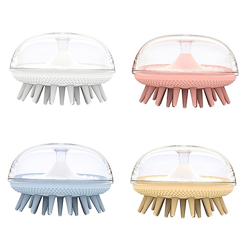 KOMBIUDA Silicone Hair Comb Set Pcs Scalp Brush Massager Shampoo Scrubber Shower Massager Hair Brush Cleaner Long Lasting Comfortable Use Random