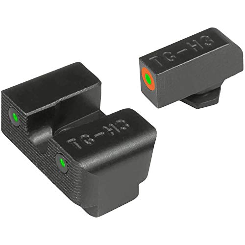 Image of TRUGLO Tritium Pro Night Sights, Compatible with Glock Handgun Models | Compact Durable Glow-in-The-Dark Front & Rear Gun Sight Set with Focus Lock Front Ring