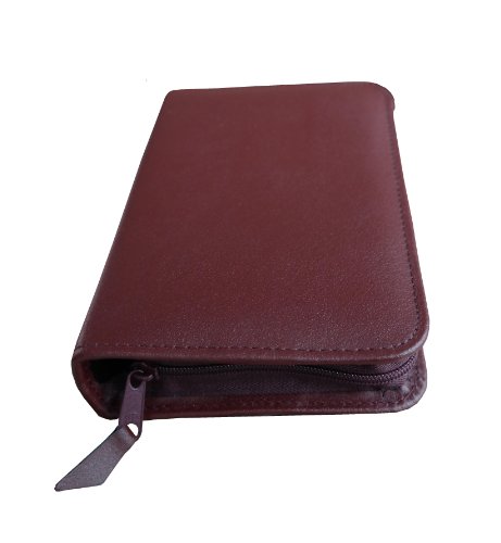 Preisvergleich Produktbild Butzon & Bercker Buchhülle, Weinrot, Leder, Reißverschluss