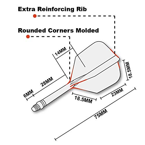 Cuesoul Integrated Dart Shaft And Flights White With Pattern Design #TOP5