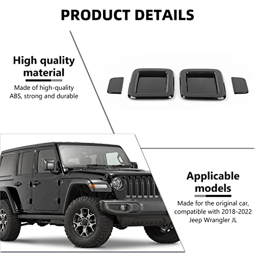 Razpoy For Jl Tail Light Lamp Covers, Smoked Rear Light Guards Compatible With Jeep Wrangler Jl 2018-2023 (Halogen Lamp Version) #TOP2