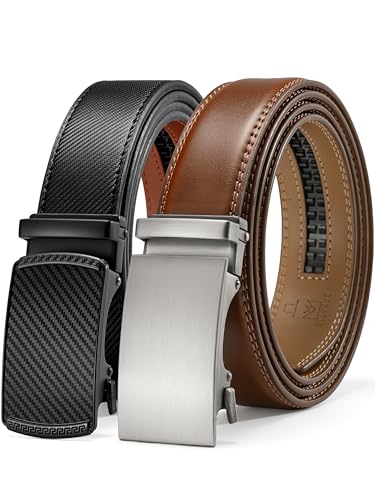 Image of MILORDE Men's Leather Ratchet Belt - 35mm - Customizable Fit