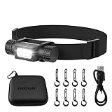 TINGCHUAN Rechargeable Headlamp, Super Bright 2000 Lumens 600ft Beam LED Flashlight with 2600 mAh Ba