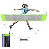 Red de bádminton al aire libre | Juegos de red de voleibol para patio trasero, equipo portátil resistente a la intemperie, accesorios de juegos al aire libre para jardín, patio, escuela