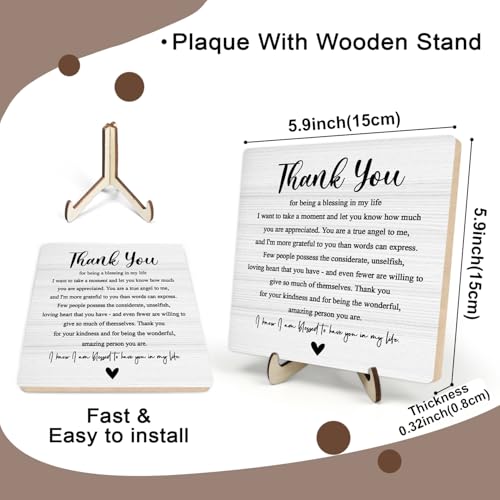 Thank-You-Gifts-for-Women-Men-Appreciation-Gifts-for-Friends-Coworker-Leaving-Gift-Home-Office-Decor-Wooden-Plaque-Sign-59-x-59Inch-Thank-You-for-Being-A-Blessing-in-My-Life-White Thank You Gifts for Women Men Appreciation Gifts for Friends Coworker Leaving Gift Home Office Decor Wooden Plaque Sign 59 x 59Inch Thank You for Being A Blessing in My Life White
