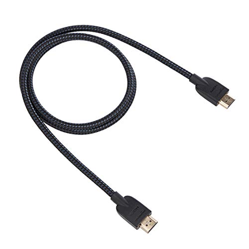 Amazon Basics Nylon-Braided HDMI 2.0 Cable, 3ft, 4K@60Hz, 18Gbps, 2160p, 48 bit, Compatible with TV/PS5/Xbox/Roku/Blu-ray, Black & Blue by Amazon Basics - Image 4