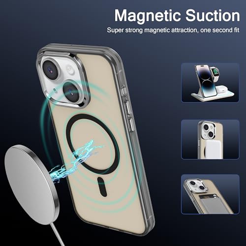 Coque iPhone 15 Plus MagSafe S. Tedazo noire haute résistance