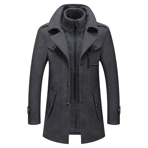 Manteau d'hiver mi-long pour les matins froids en ville veste laine XL
