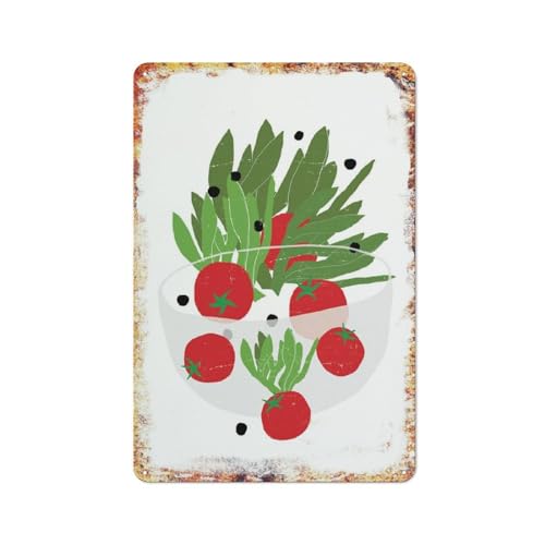 Kirschtomaten, Salat, Gemüse, botanischer Salat, Kunstidee, Wandschild, Metall, Blechschild, Poster, Vintage-Kultur, Wanddekoration, Aluminium, Garten, Restaurant, Wohnzimmer, Schlafzimmer, 30,5 x 2 Kirschtomaten, Salat, Gemüse, botanischer Salat, Kunstidee, Wandschild, Metall, Blechschild, Poster, Vintage-Kultur, Wanddekoration, Aluminium, Garten, Restaurant, Wohnzimmer, Schlafzimmer, 30,5 x 2