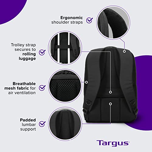 Targus Classic Commuter Large School Backpack For Laptops Up To 15.6-Inches, Lightweight Backpack For Women And Men, Laptop Backpack With 27L Capacity, Business Backpack, Black (Tbb627Gl) #TOP2