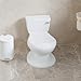 Baby Potty Training Toilet, Realistic Potty Training Toilet, Toddler Potty with Soft Seat, Removable Pot, Realistic Flushing Sound, Storage Tank, Toilet Paper Holder for Baby Ages 18 Months+