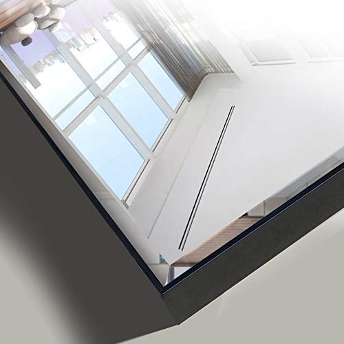 DE BESTE VASEMOUH 165 X 60 CM SPIEGEL MET ZWART FRAME EN SPLINTERBESCHERMING: GROTE WANDSPIEGEL OF STAANDE SPIEGEL