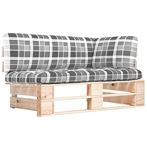 FIRBNUS Garten-Paletten-Ecksofa Imprägniertes Kiefernholz Sitzecke Garten Balkonsofa Palettenmobel Palettensofa Gartenmöbel Holz Outdoor Sofa Balcony Furniture Palettenmöbel Balkon Eckcouch