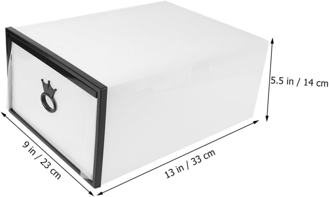 Alipis Shoe Box Drawer Thickened Plastic Storage Container Large Space Easy to Clean and View