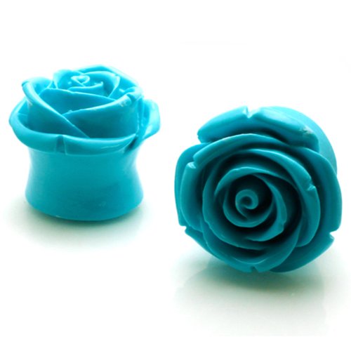 Payless Outlet Acrylic Tunnel Expander Colorful Rose Ear Plugs