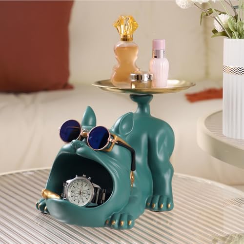 Caja de almacenamiento portátil de resina para perro y organizador de mesa 8