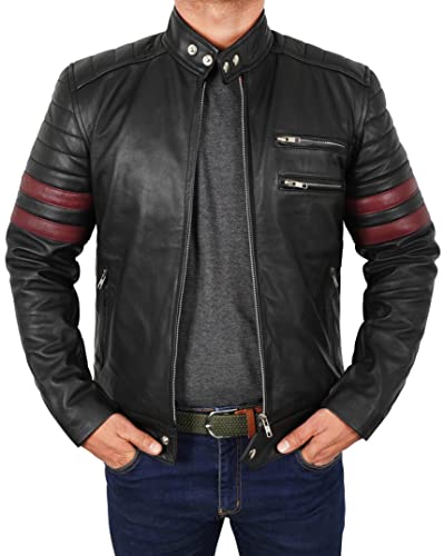 Men's Tyler Durden Halloween Cosplay Costumes Red Synthetic Leather Motorcycle Jacket