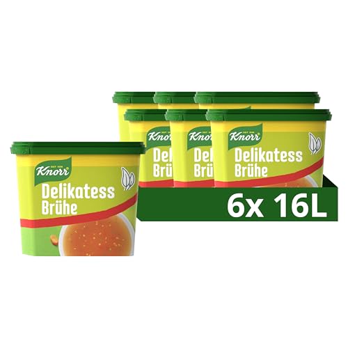 Knorr Delikatess Brühe vegane Gemüse Brühe mit würzigem Geschmack 6x 329 g