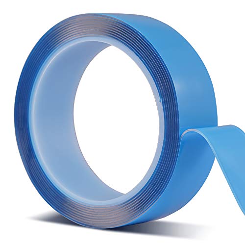 Meidong Nano Tape Double Sided Super High Viscosity Tape Roll 197 inch/16.5 ft Transparent Tapes No Trace Not Washable Not Reusable (Width 1.2 inch; Thickness 0.04 inch)