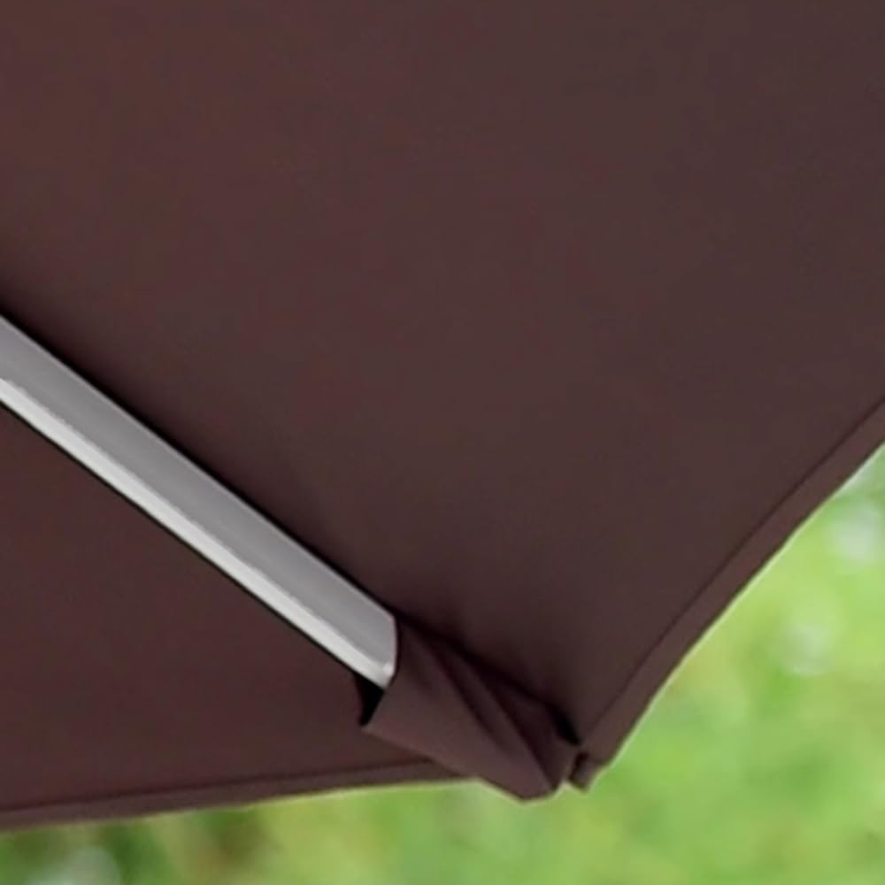 Ombrellone Da Balcone 300cm Ombrellone Da Mercato Leggero Parasole | Ombrellone Da Giardino Rotondo 8 Costole Ombrello Da Patio Impermeabile Protezione Solare