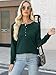 ANRABESS Women's Long Sleeve Waffle Knit Shirts Dressy Casual Loose Button Up V Neck Henley Tops 2026 Fall Basic Tee Blouse Deep Green Large