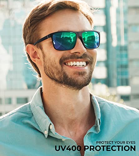 Image of KALIYADI Sunglasses for Mens Polarized-Sunglasses: Men Sun Glasses with UV400 Protection for Driving Fishing Golf