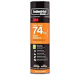 3M Foam Fast 74 Spray Adhesive - Low VOC <25% Orange, 24 fl oz can, Net Weight 19.0 oz (Pack of 1)