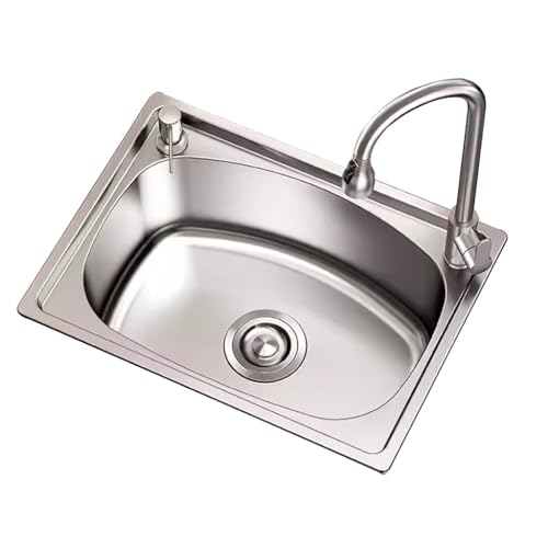Évier de cuisine sous plan ou encastrable en inox avec robinet extractible multifonction