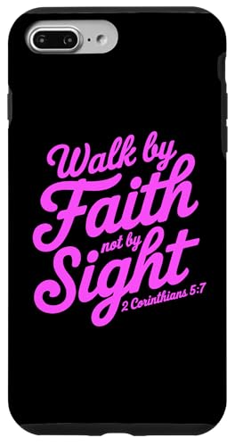 Walk By Faith Not By Sight �����̌��t ���� ���[�N���� �X�}�z�P�[�X iPhone 7 Plus/8 Plus �p