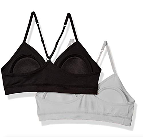 Hanes Girls Comfort Flex Fit Seamless on The Go Racerback Bra 2-Pack Black/Grey2
