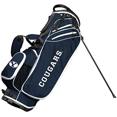 Team Golf NCAA Brigham Young Birdie Stand Golf Bag, Lightweight, 14-Way Club Divider, Spring Action Stand, Insulated Cooler Pocket, Velcro Glove and Umbrella Holder & Padded Handles