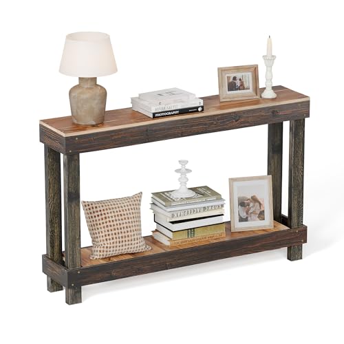 SMARTSTANDARD Rustic Console Table, 46 Inch Reclaimed Wood Console Table, Rustic Entry Table Luxe Combo Console,Farmhouse Console Sofa Table Living Ro
